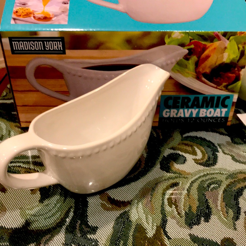 Madison ceramic gravy boat